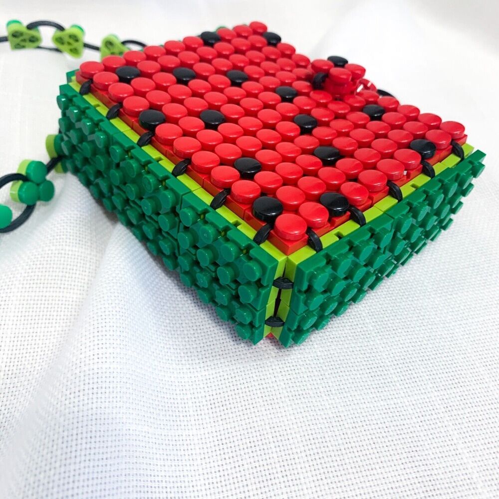 Goldie Blox Design Build FINISHED Watermelon Mini Purse STEM Flexible Bricks